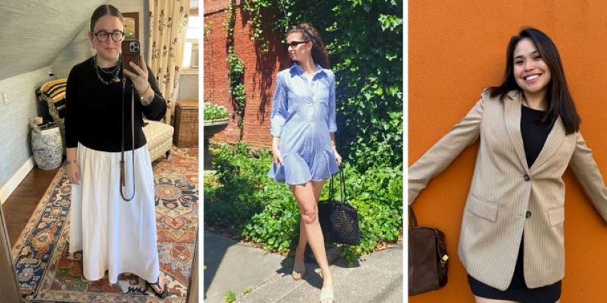 Stylish business casual office outfit for women on a budget