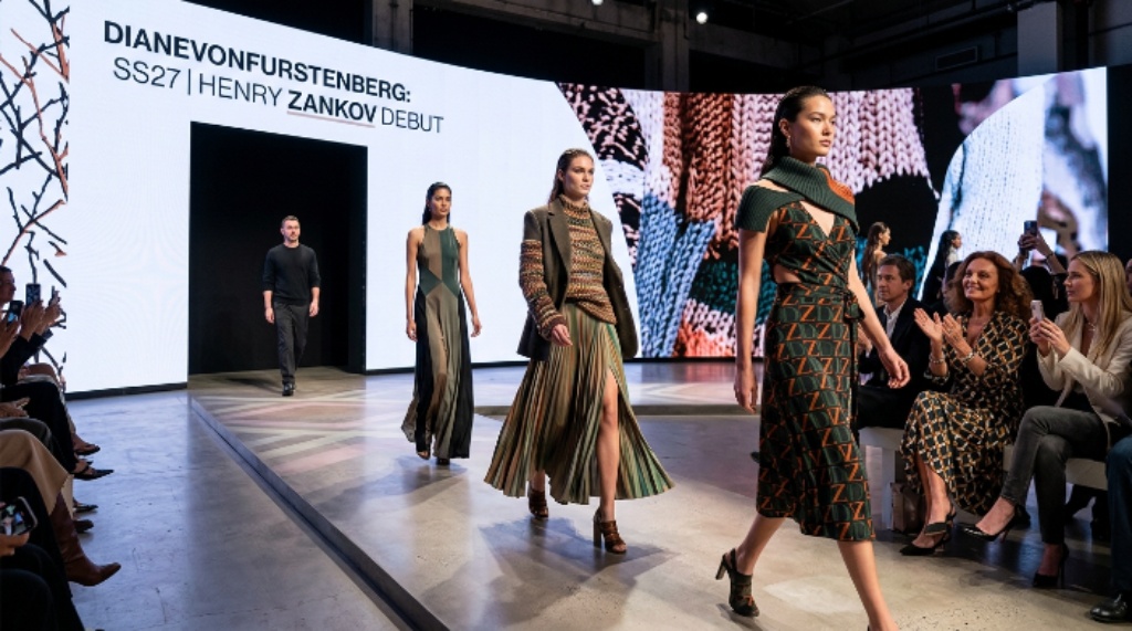 Diane von Furstenberg NYFW SS27 opening runway show Henry Zankov debut