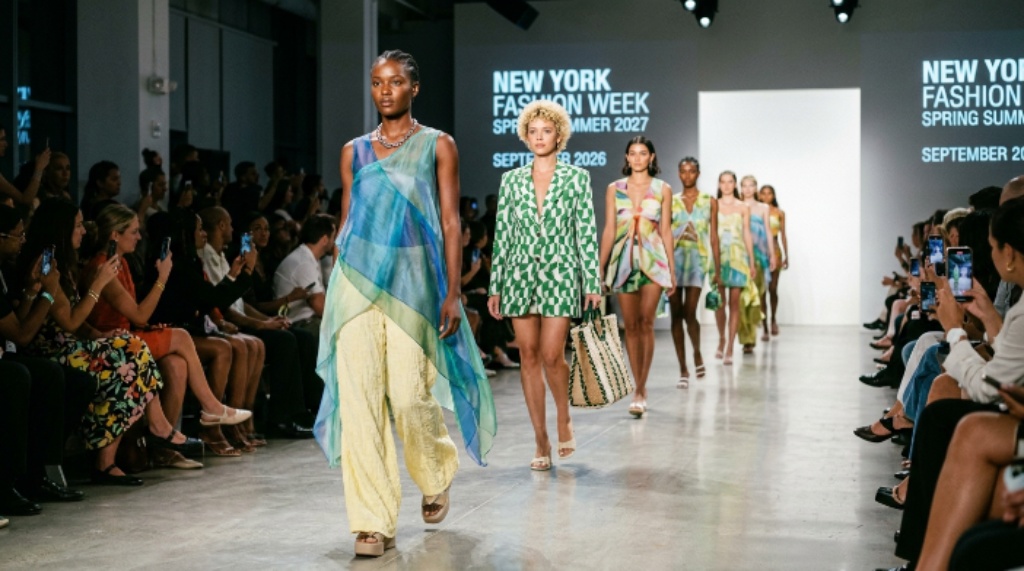 Models walking the runway at New York Fashion Week Spring Summer 2027 September 2026