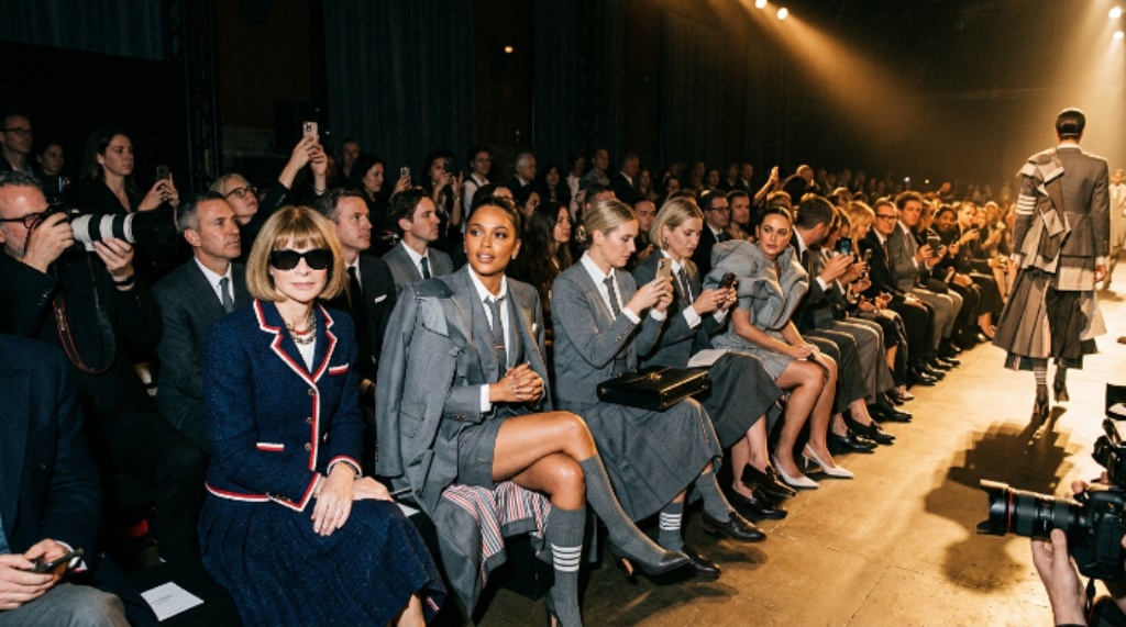 Fashion editors and celebrities at NYFW September 2026 Thom Browne closing show